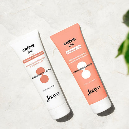 Crème nuit bio Joayo fabriqué France cosmétique soin